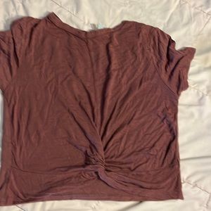 Glaze crop shirt mauve-